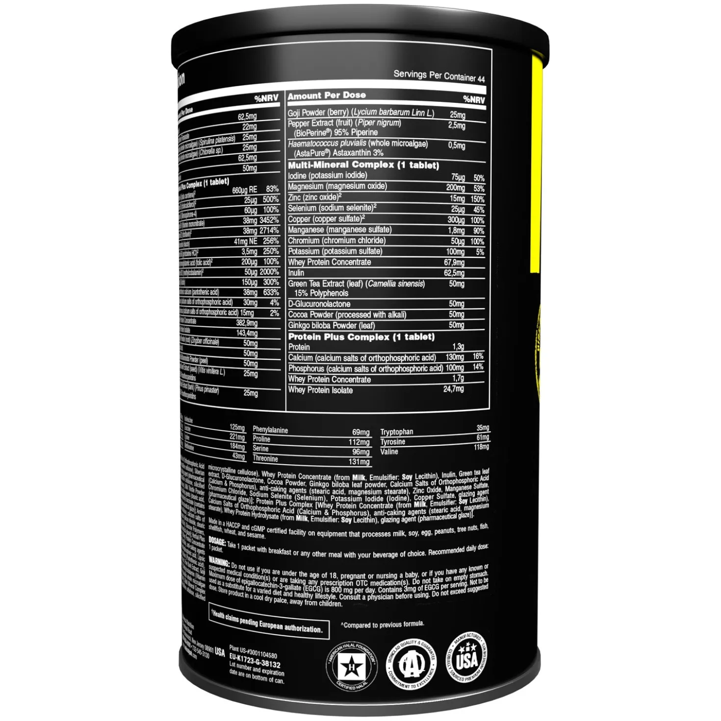 Animal Pak (44 Packs)