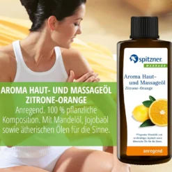 Aroma Haut- und Massageöl Zitrone-Orange (190ml)