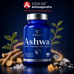 Ashwa+ Ashwagandha KSM-66® mit Magnesium, Zink & Vitamin B6 (60 Kapseln)
