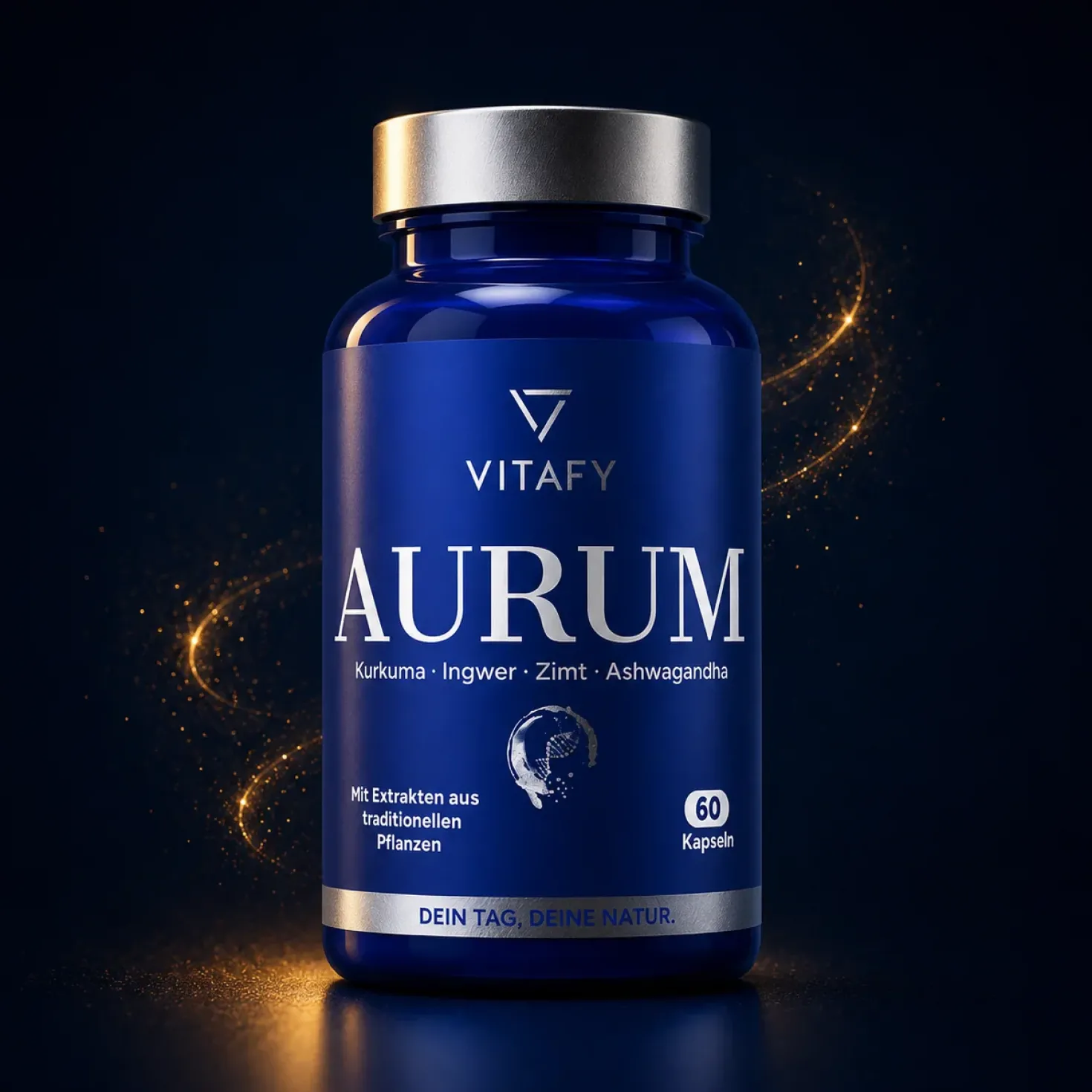 AURUM - Goldene Mischung mit Kurkuma, Ingwer, Zimt & Ashwagandha (60 Kapseln)