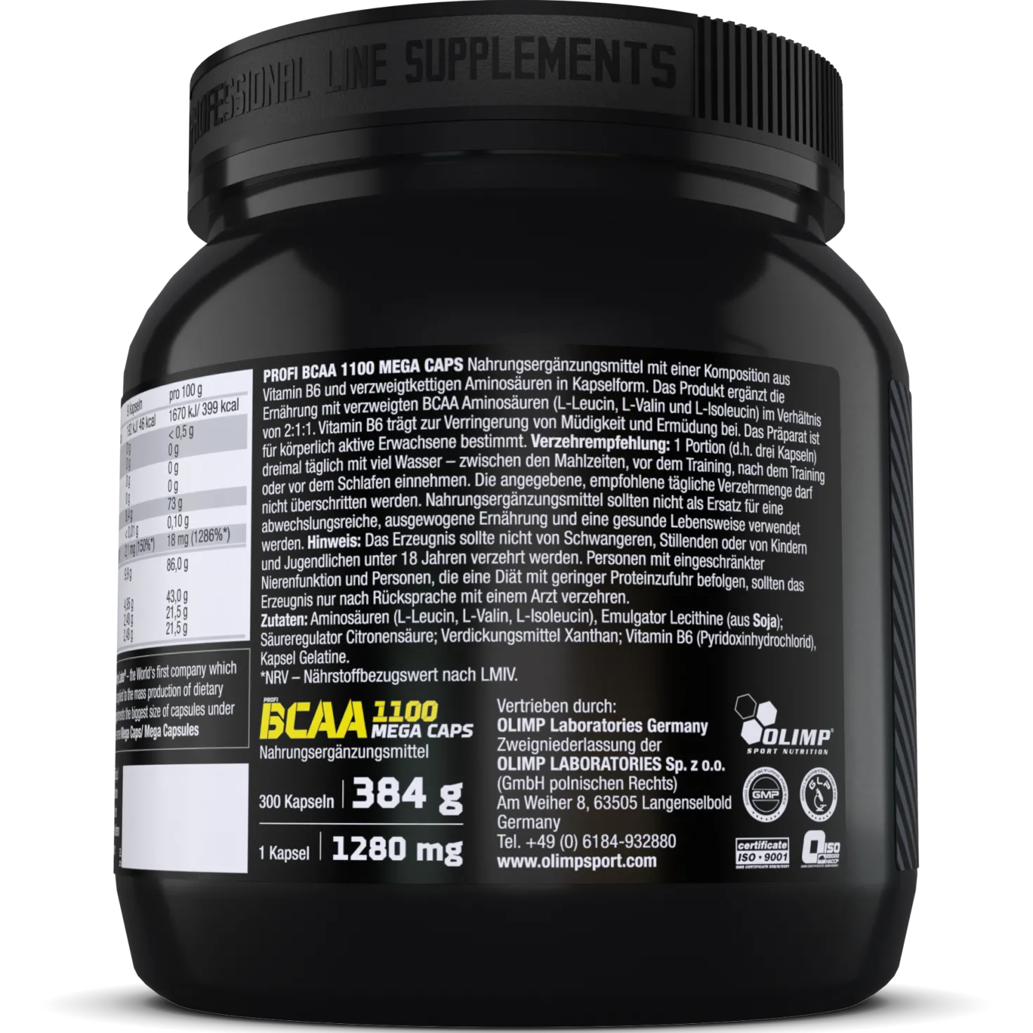 BCAA Mega Caps 1100 (300 Kapseln)