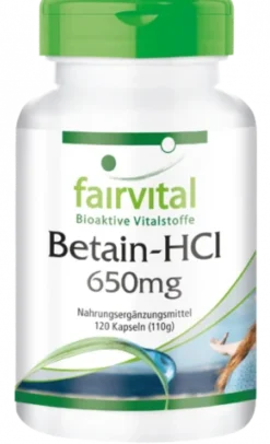 Betain HCL 650mg (120 Kapseln)