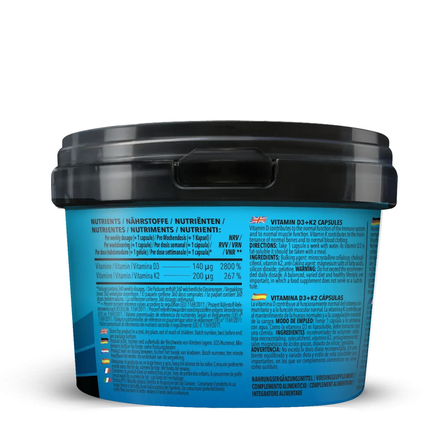 BIG PACK Vitamin D3 + K2 (360 Kapseln)