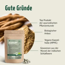 Bio Ashwagandha Kapseln Nachfüllpack (400 Kapseln)
