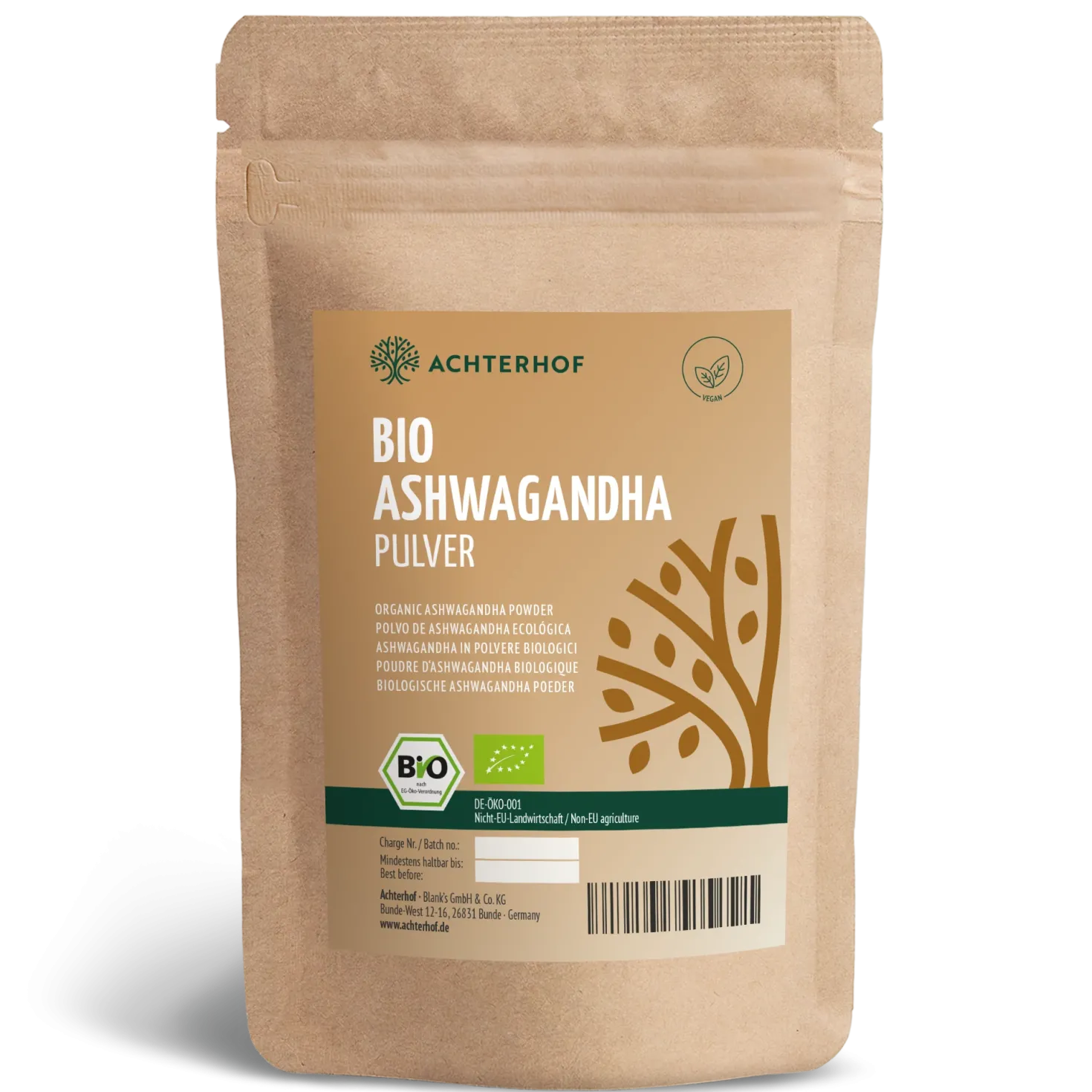 Bio Ashwagandha Pulver (500g)