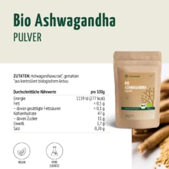 Bio Ashwagandha Pulver (500g)