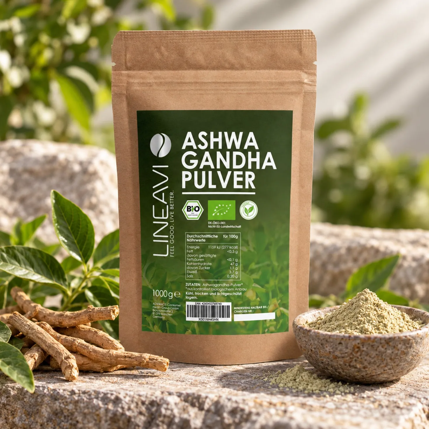 Bio Ashwagandhapulver (1000g)
