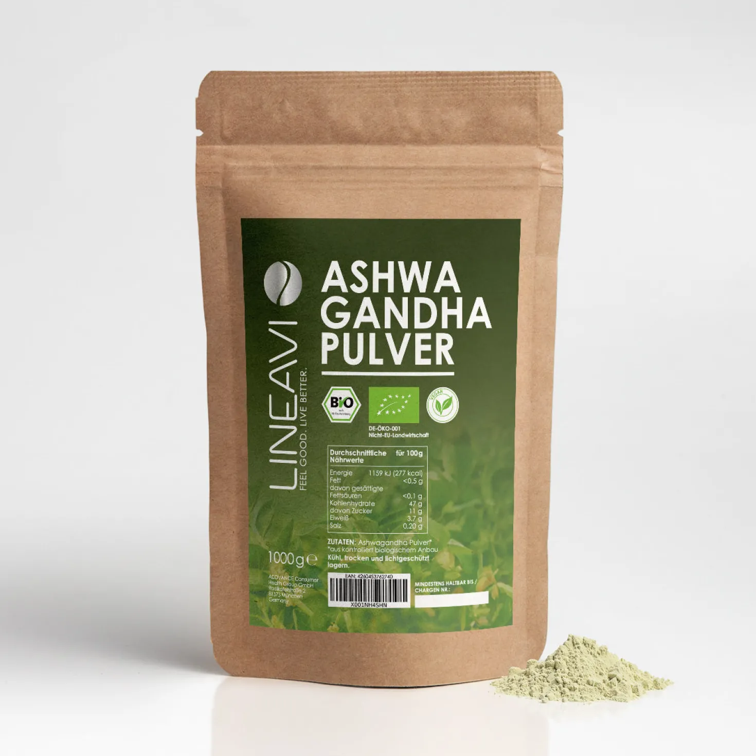 Bio Ashwagandhapulver (1000g)