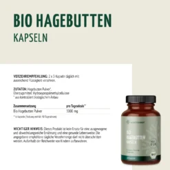 Bio Hagebutten Kapseln (180 Kapseln)