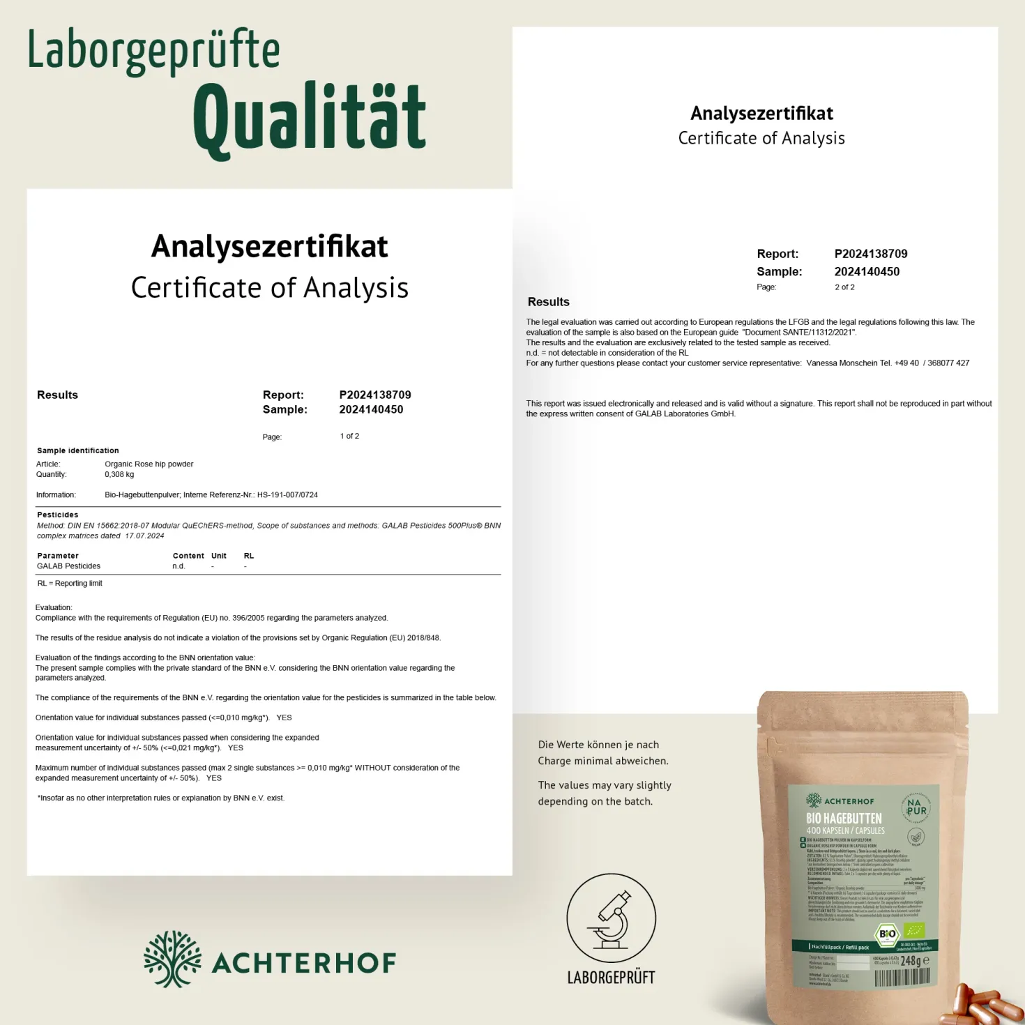 Bio Hagebutten Kapseln Nachfüllpack (400 Kapseln)