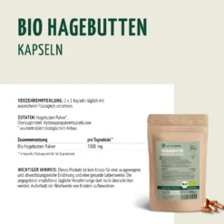 Bio Hagebutten Kapseln Nachfüllpack (400 Kapseln)