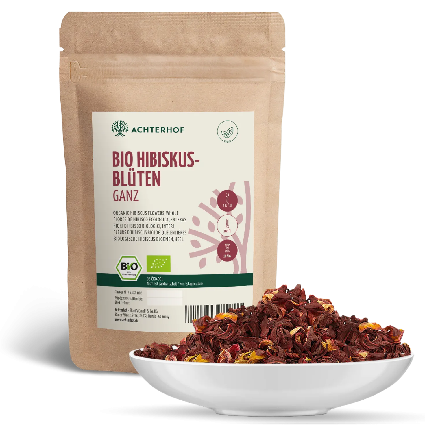 Bio Hibiskusblüten ganz (1000g)
