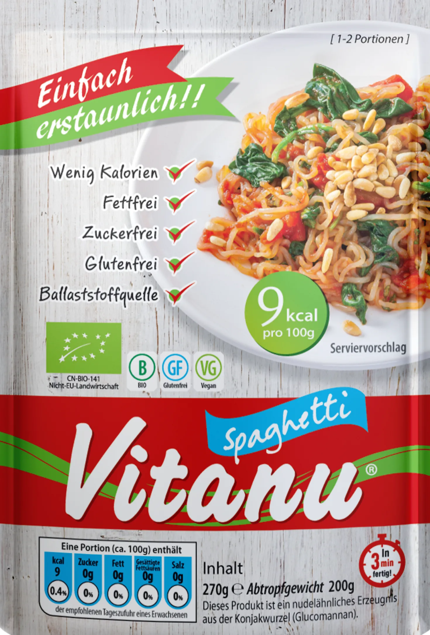 Bio Konjak Spaghetti (270g)