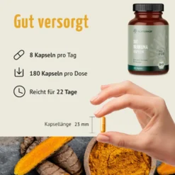 Bio Kurkuma Kapseln (180 Kapseln)