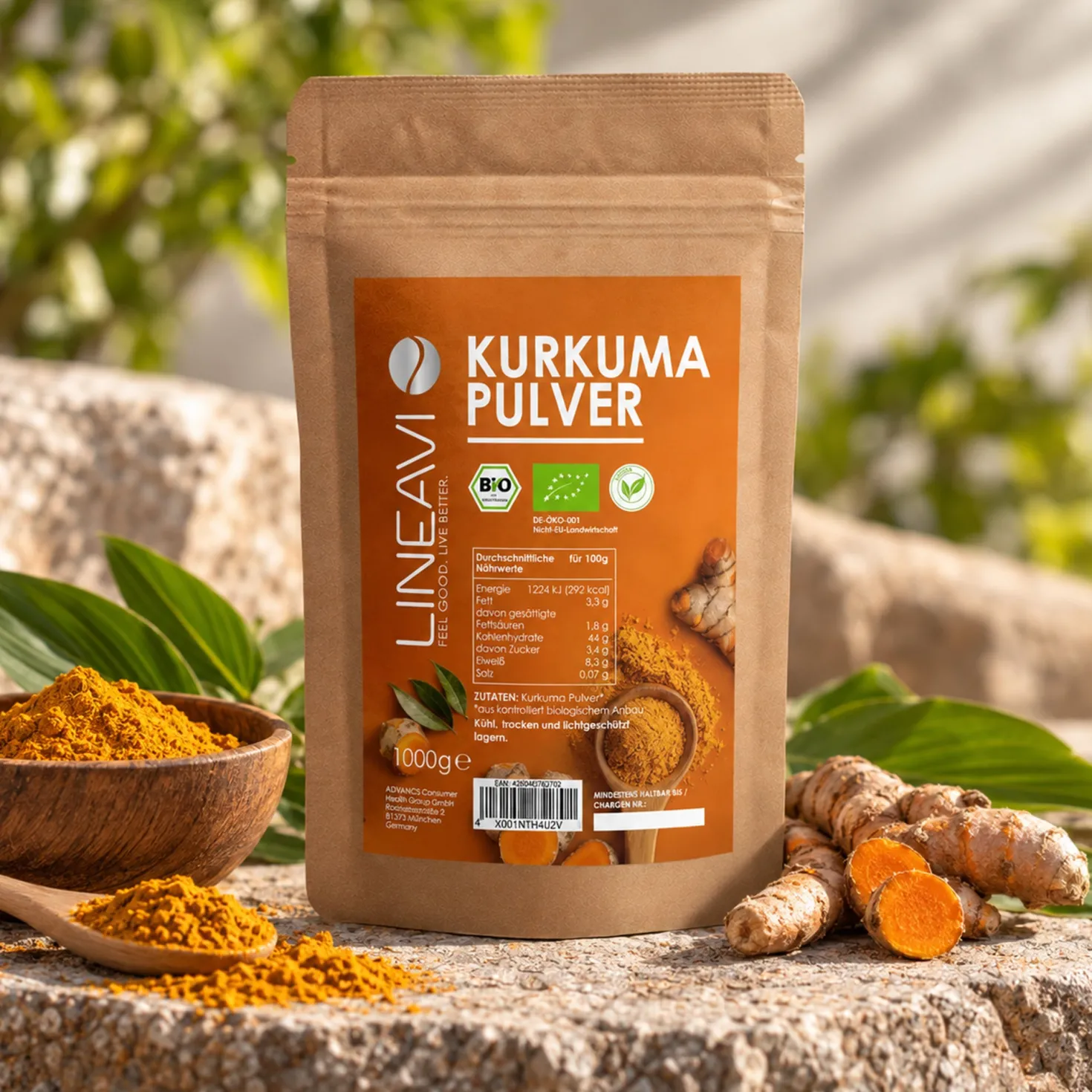 Bio Kurkumapulver (1000g)