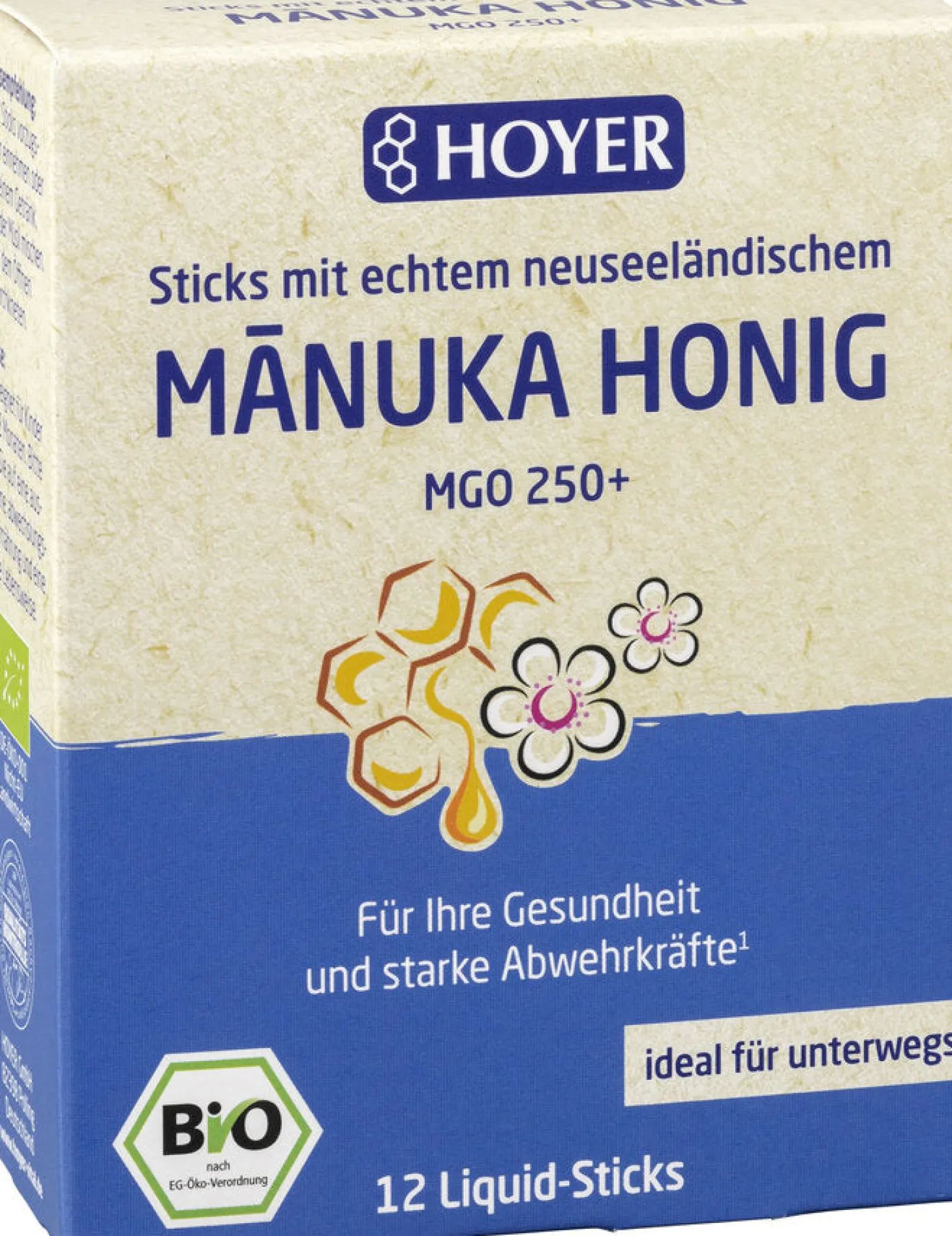 Bio Manukahonig Liquid-Sticks MGO 250+ (12 Stück)