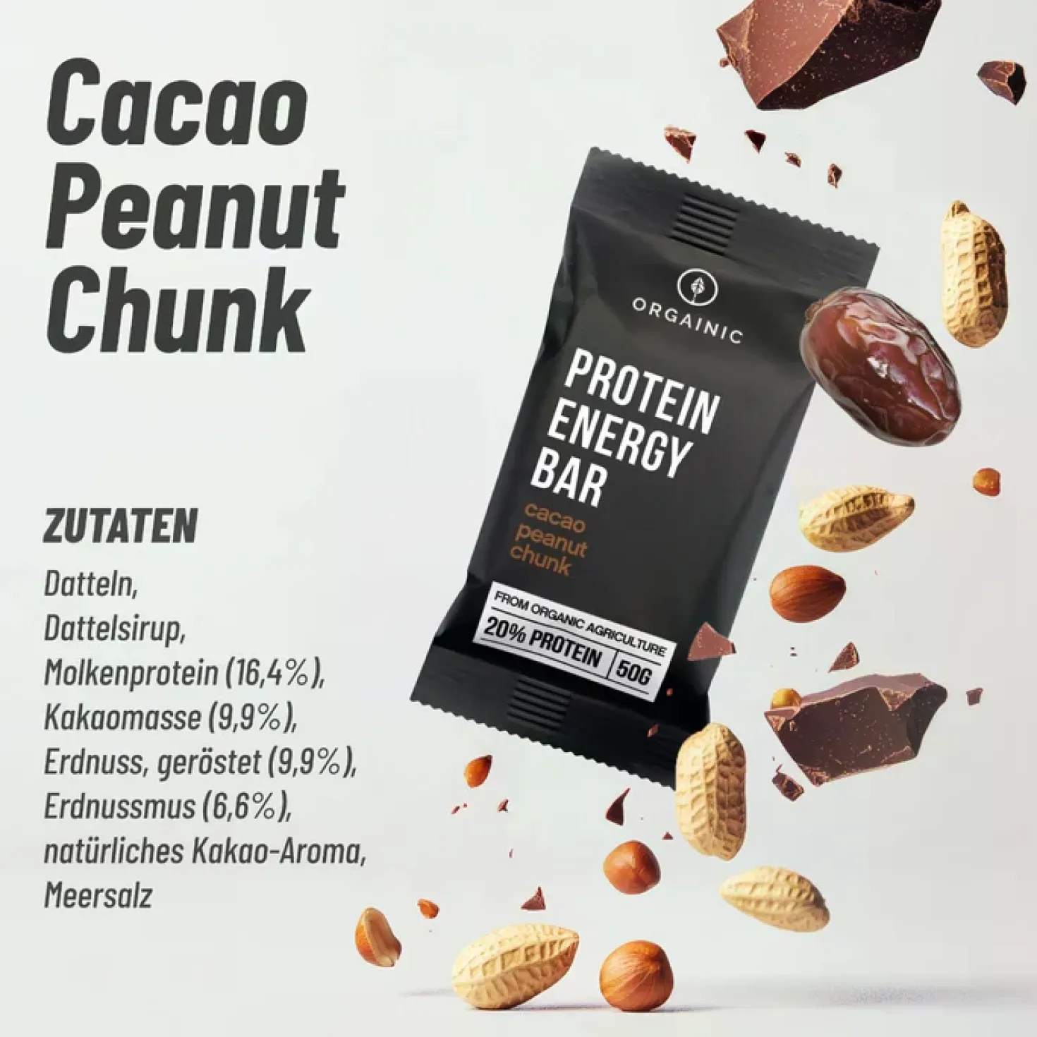 Bio Protein Energy Bars Cacao Peanut (12x50g)