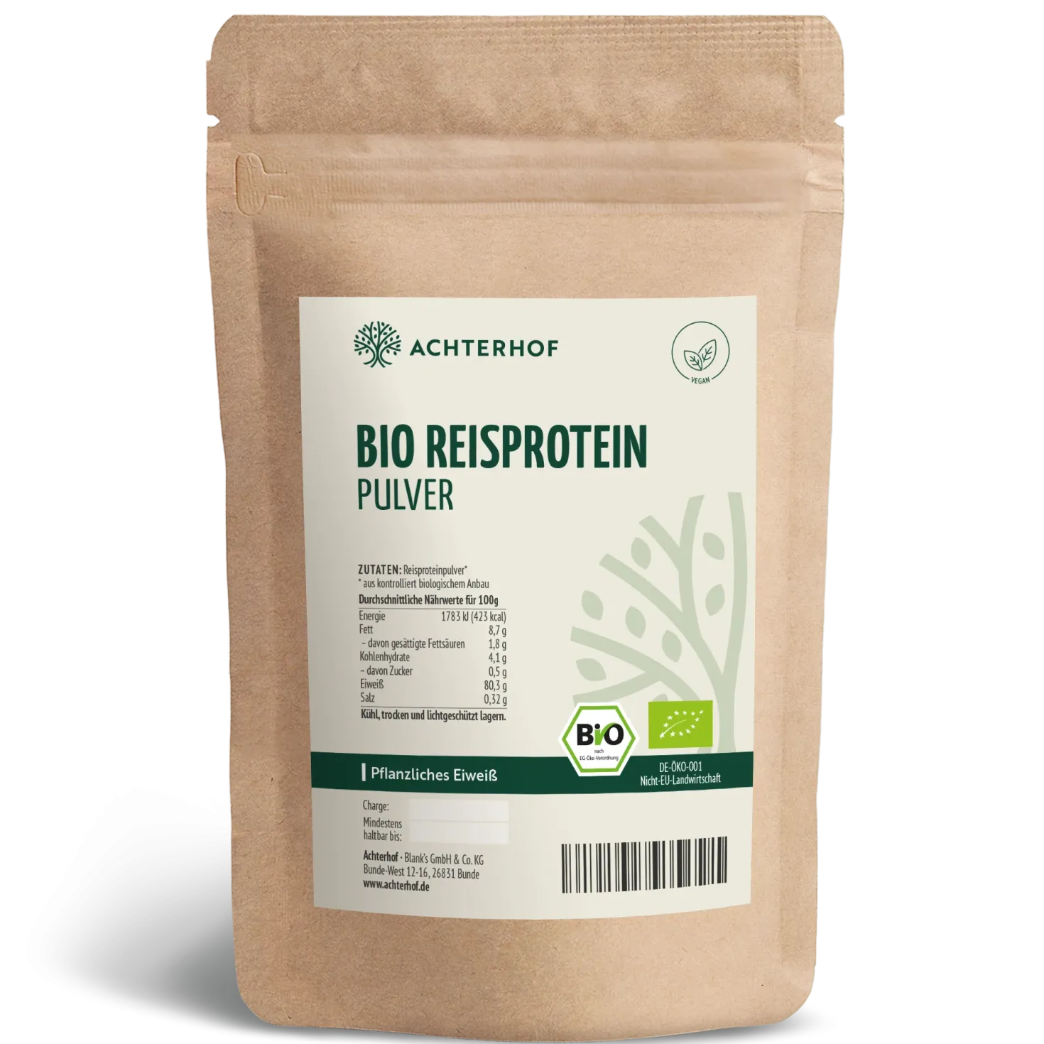 Bio Reisprotein Pulver (500g)