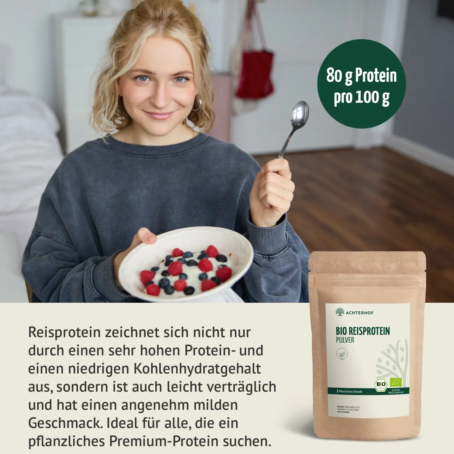 Bio Reisprotein Pulver (500g)