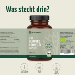 Bio Schwarzkümmel-Öl Kapseln (400 Kapseln)
