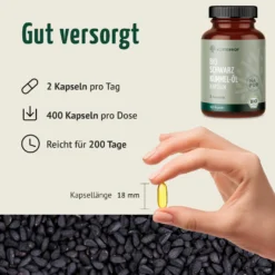 Bio Schwarzkümmel-Öl Kapseln (400 Kapseln)