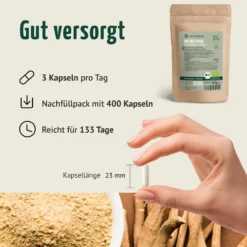 Bio Shatavari Kapseln Nachfüllpack (400 Kapseln)