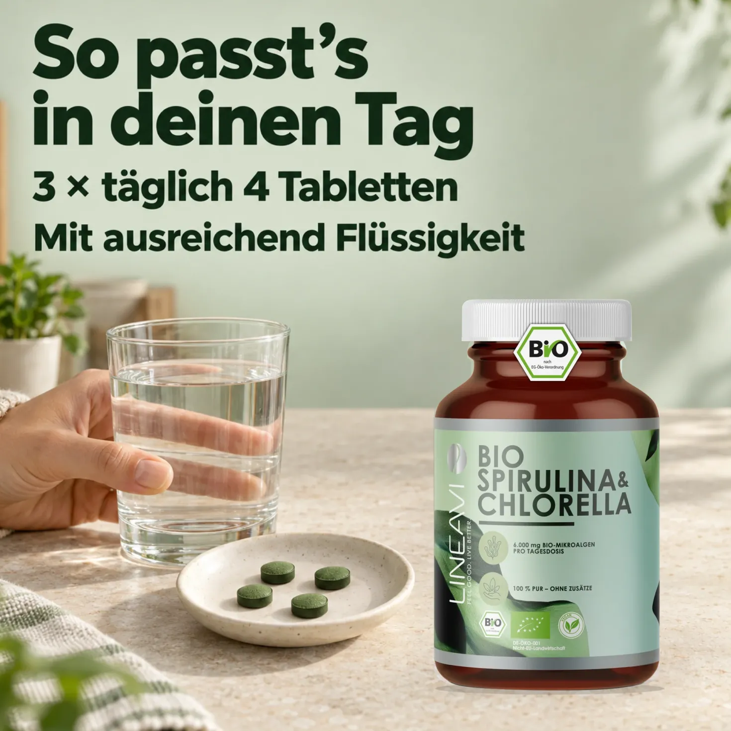 Bio Spirulina & Chlorella (400 Tabletten)