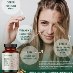 Biotin+Zink+Selen Kapseln (120 Kapseln)