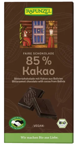 Bitterschokolade 85% Kakao bio (80g)