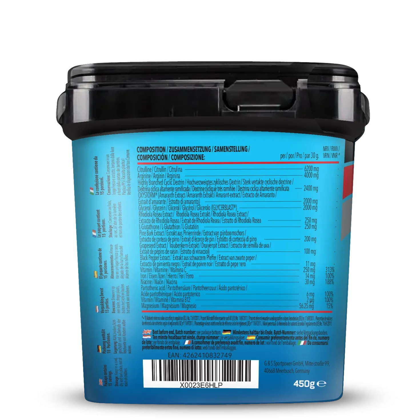 Bodybuilder Pump Pre Workout (450g)