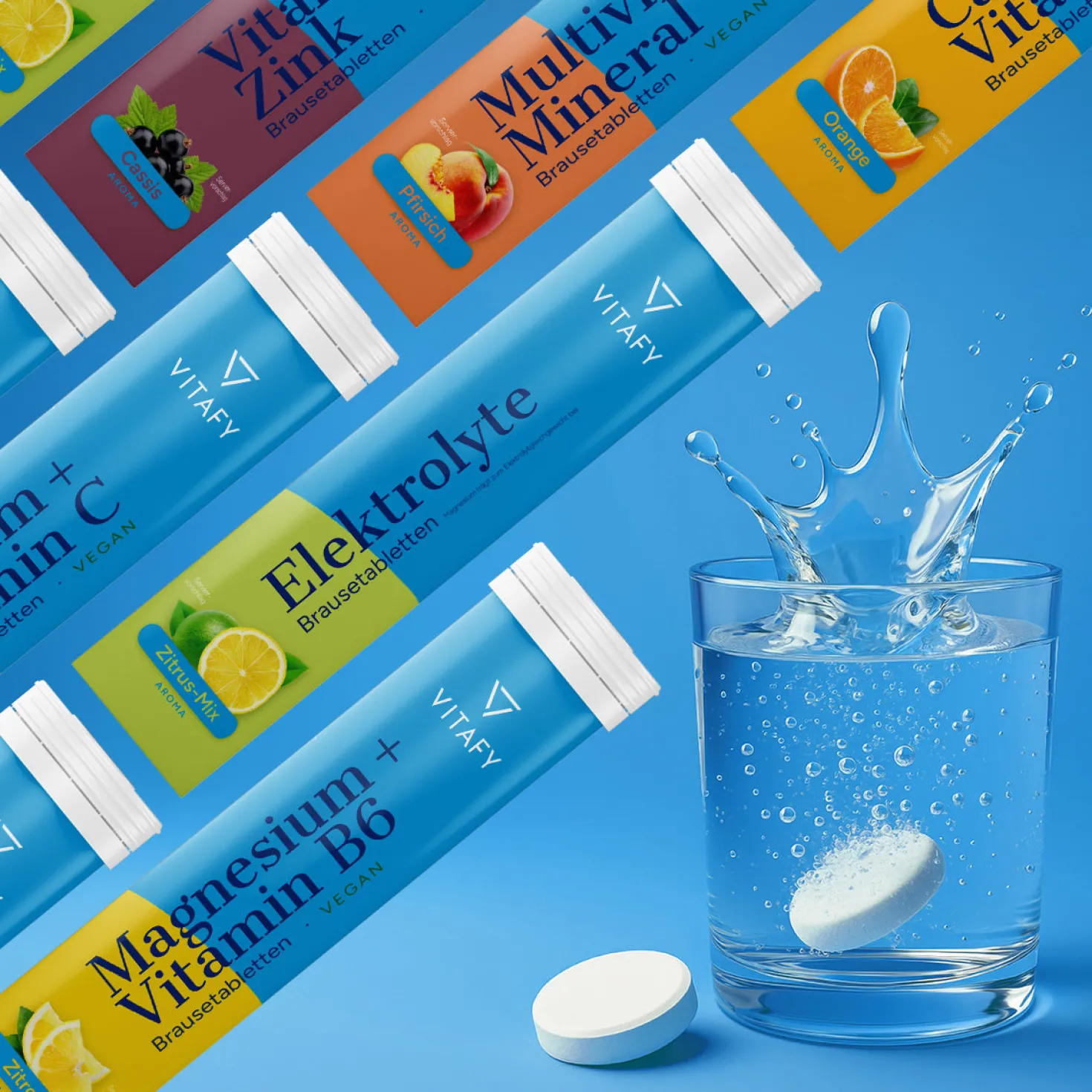 Calcium + Vitamin C - Orange (20 Brausetabletten) - 6er Pack