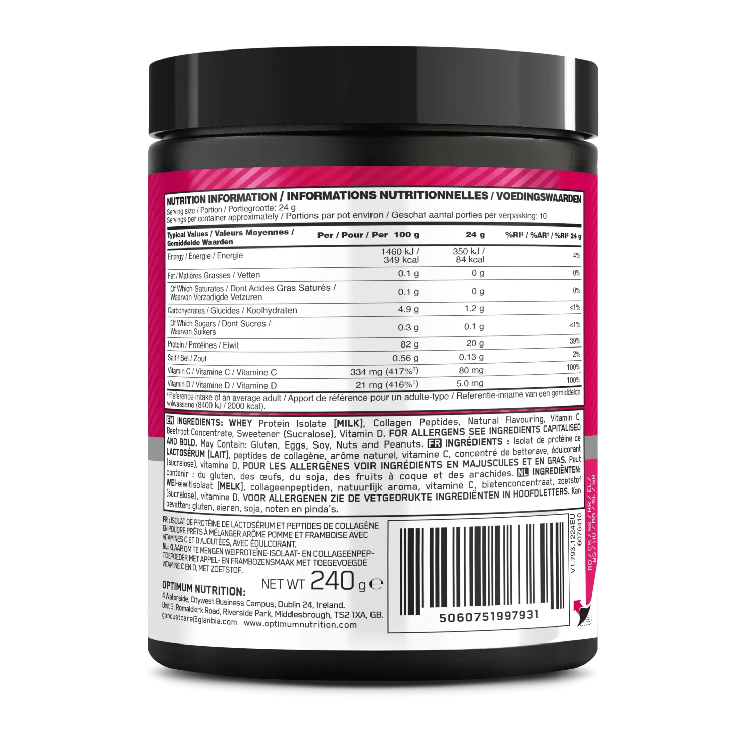 Clear Whey + Collagen (240g)