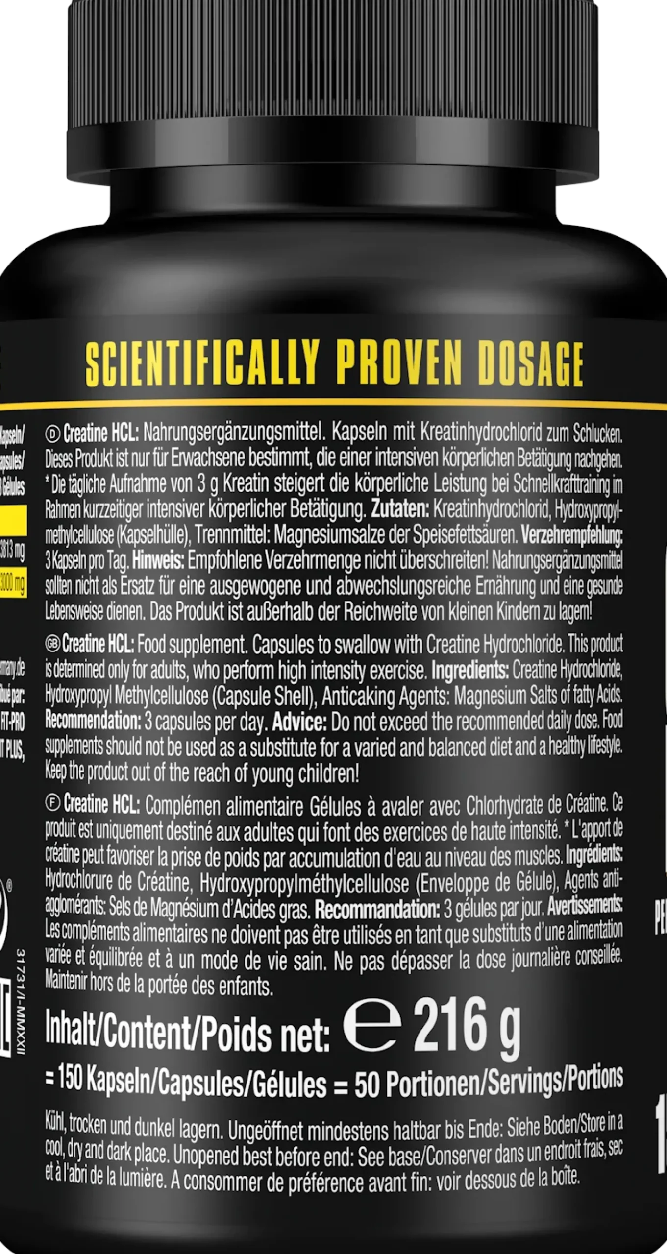 Creatine HCL (150 Kapseln)