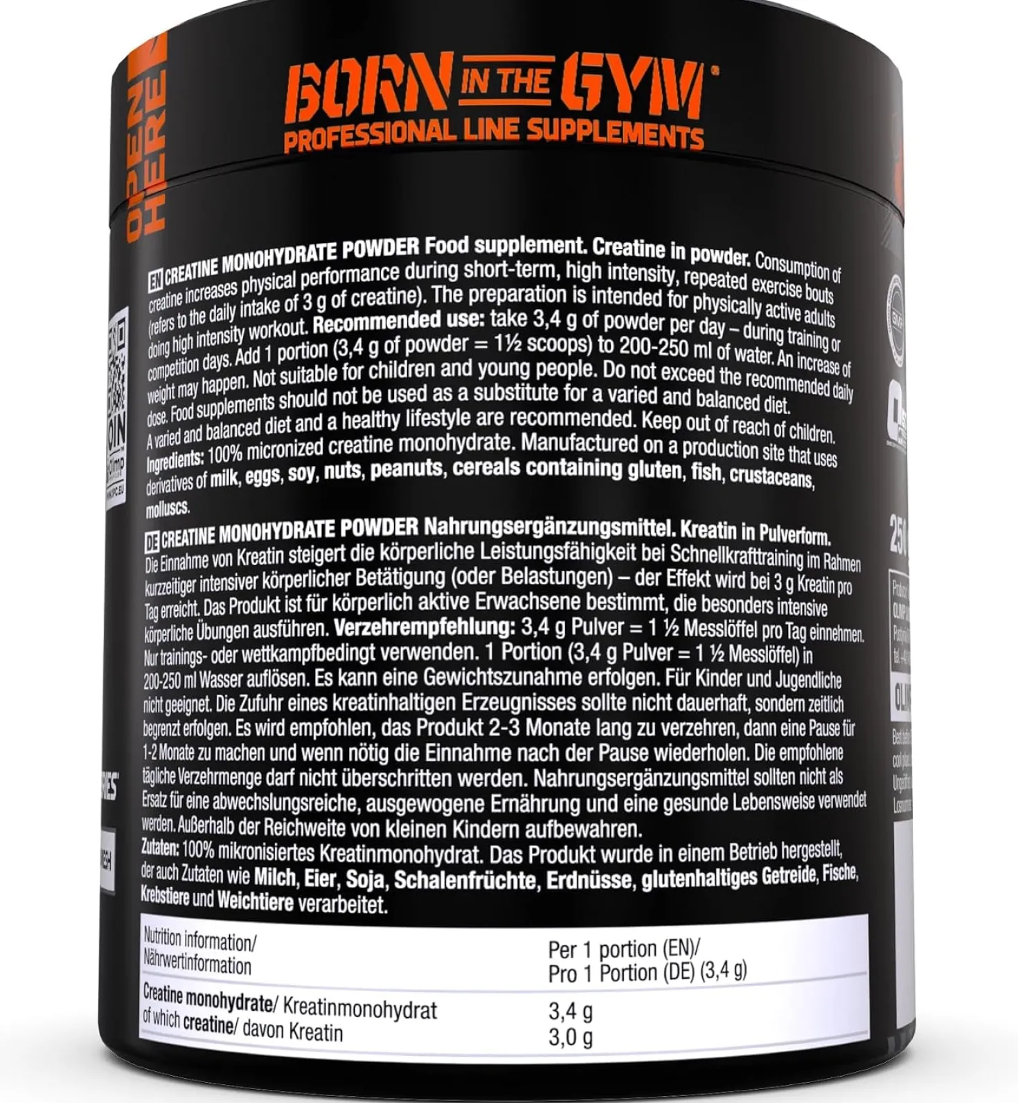Creatine Monohydrate Powder (250g)