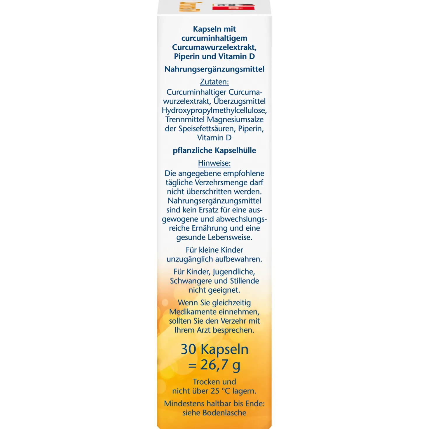 Curcuma 750 mit Curcumin + Vitamin D3 1000 I.E. (30 Kapseln)