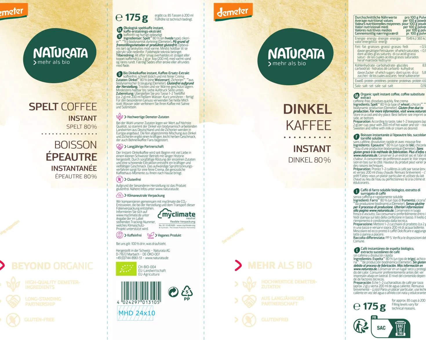 Dinkelkaffee Bio Instant (175g)