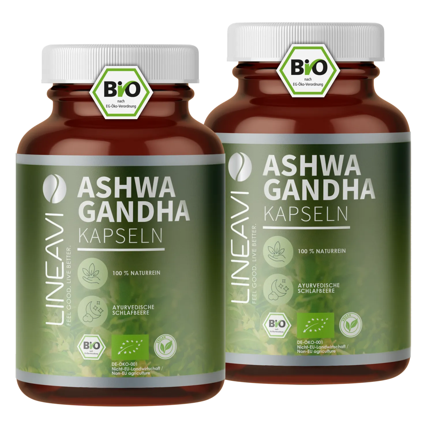 Doppelpack: Bio Ashwagandha Kapseln (2x150 Kapseln)