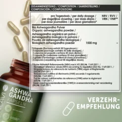 Doppelpack: Bio Ashwagandha Kapseln (2x150 Kapseln)