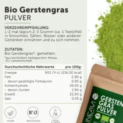 Doppelpack: Bio Gerstengraspulver (2x1000g)