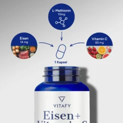 Eisen + Vitamin C (60 Kapseln)