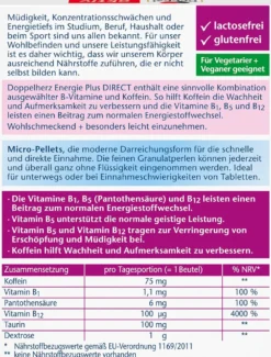 Energie Plus Koffein + Taurin + B-Vitamine Direct (20 Portionsbeutel)