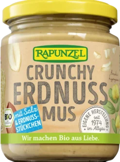 Erdnussmus Crunchy mit Salz bio (250g)