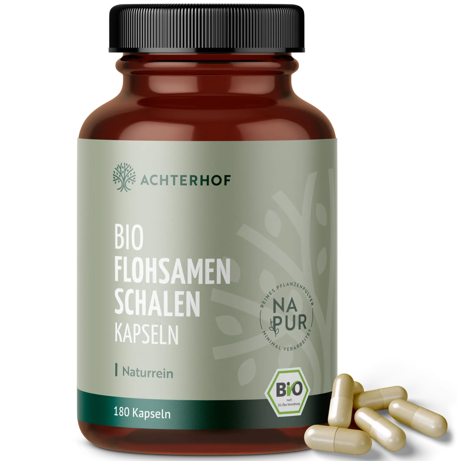 Flohsamenschalen Kapseln Bio (180 Kapseln)