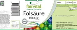 Folsäure (250 Tabletten)