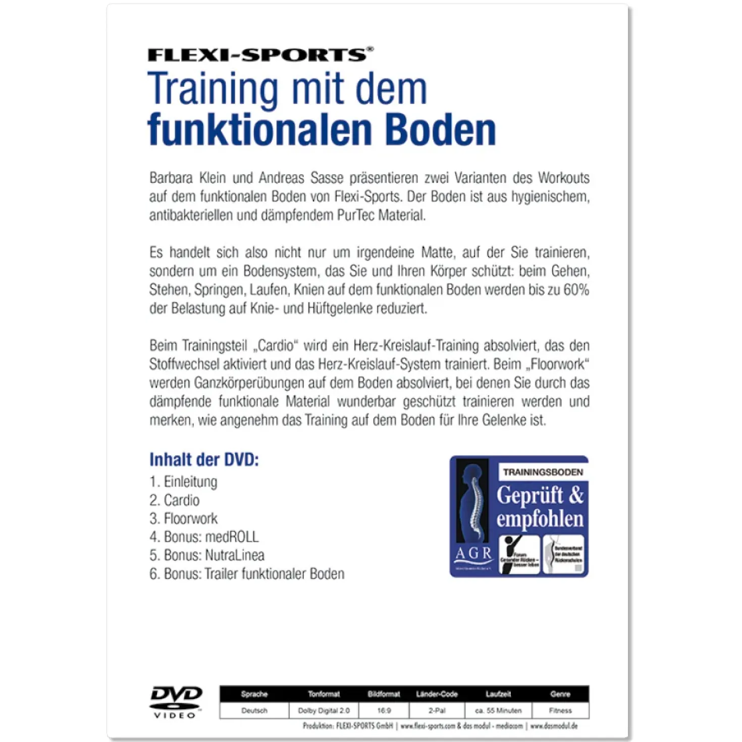 Functional Training Bodenmatte Grün + Übungs-Video "Training mit dem Funktionalem Boden"