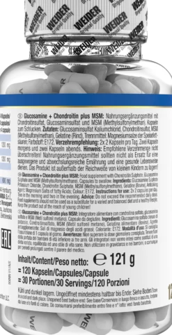 Glucosamine + Chondroitin Plus MSM (120 Kapseln)