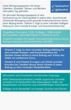 Glucosamin 1550 + Kollagen + MSM + Vitamin C (2x100 Kapseln)