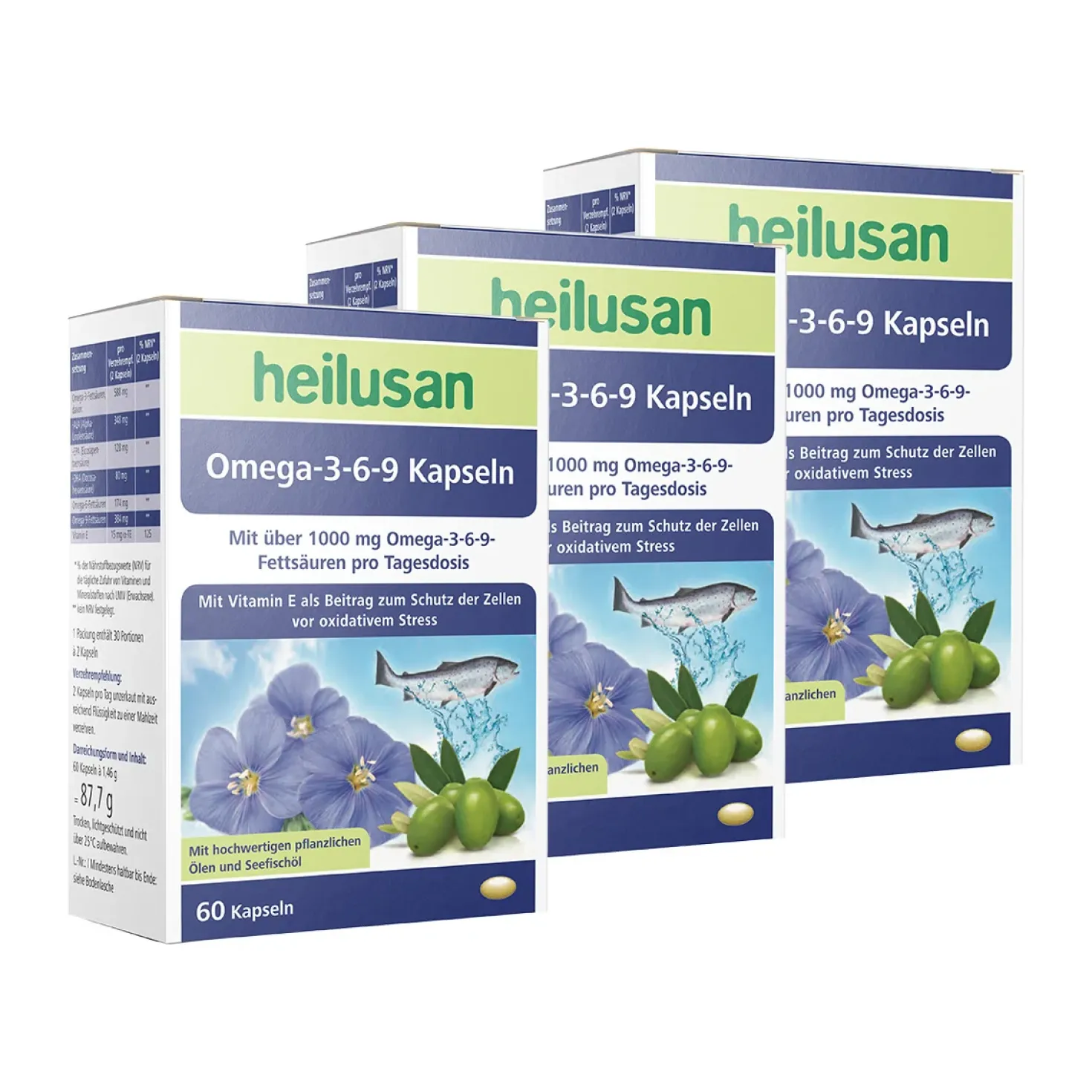 Heilusan Omega-3-6-9 3-Monatspackung (3x60 Kapseln)