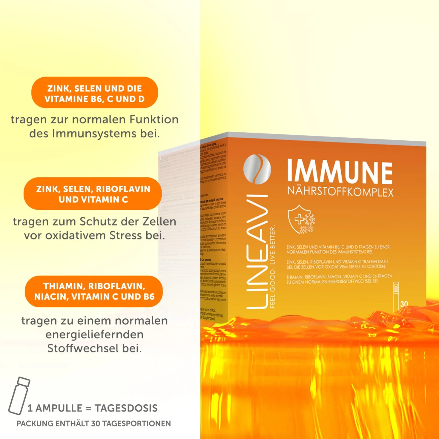 Immun 3-Monatspackung (3x30x25ml Trinkfläschchen + 3x30 Omega 3 Kapseln)