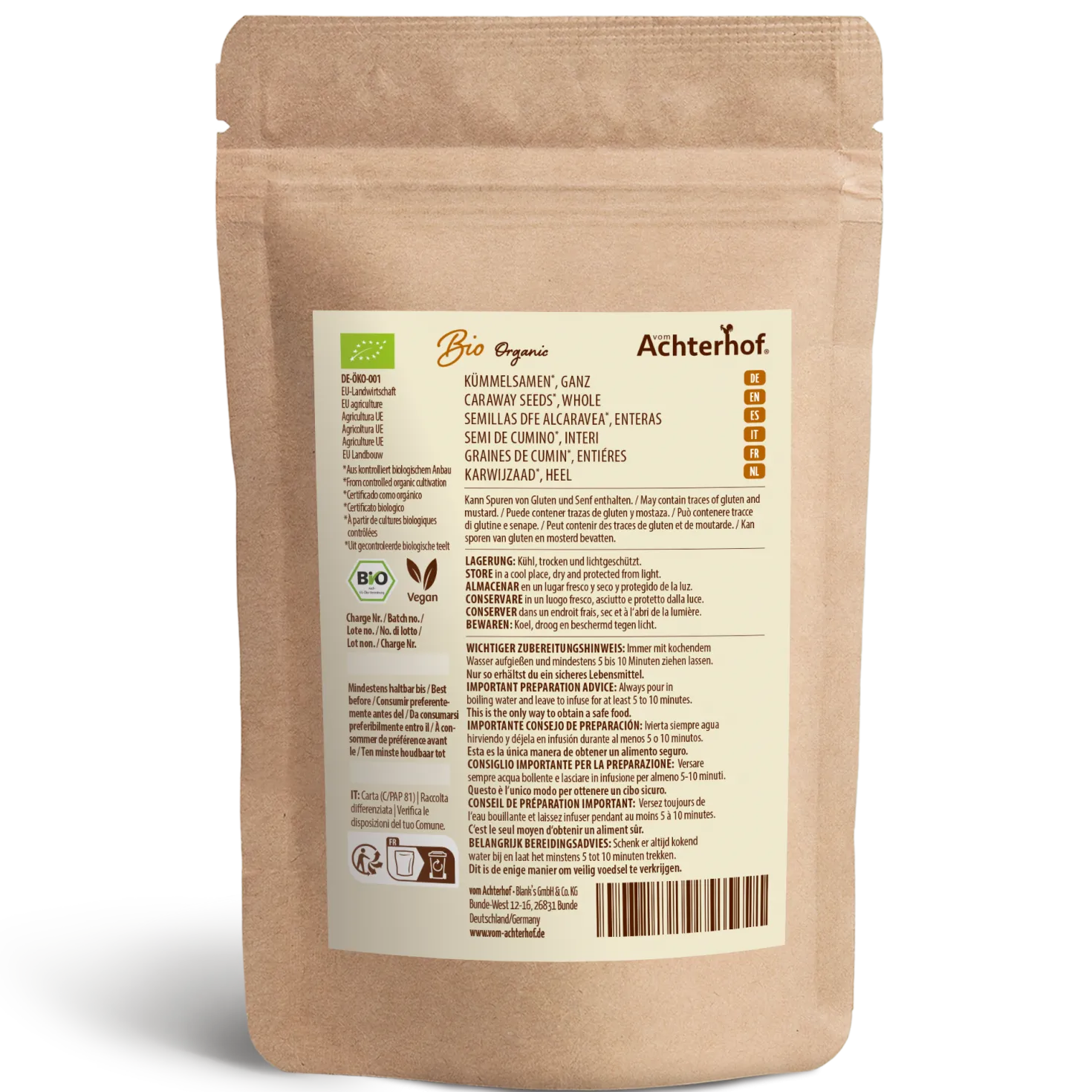 Kümmelsamen ganz Bio (1000g)